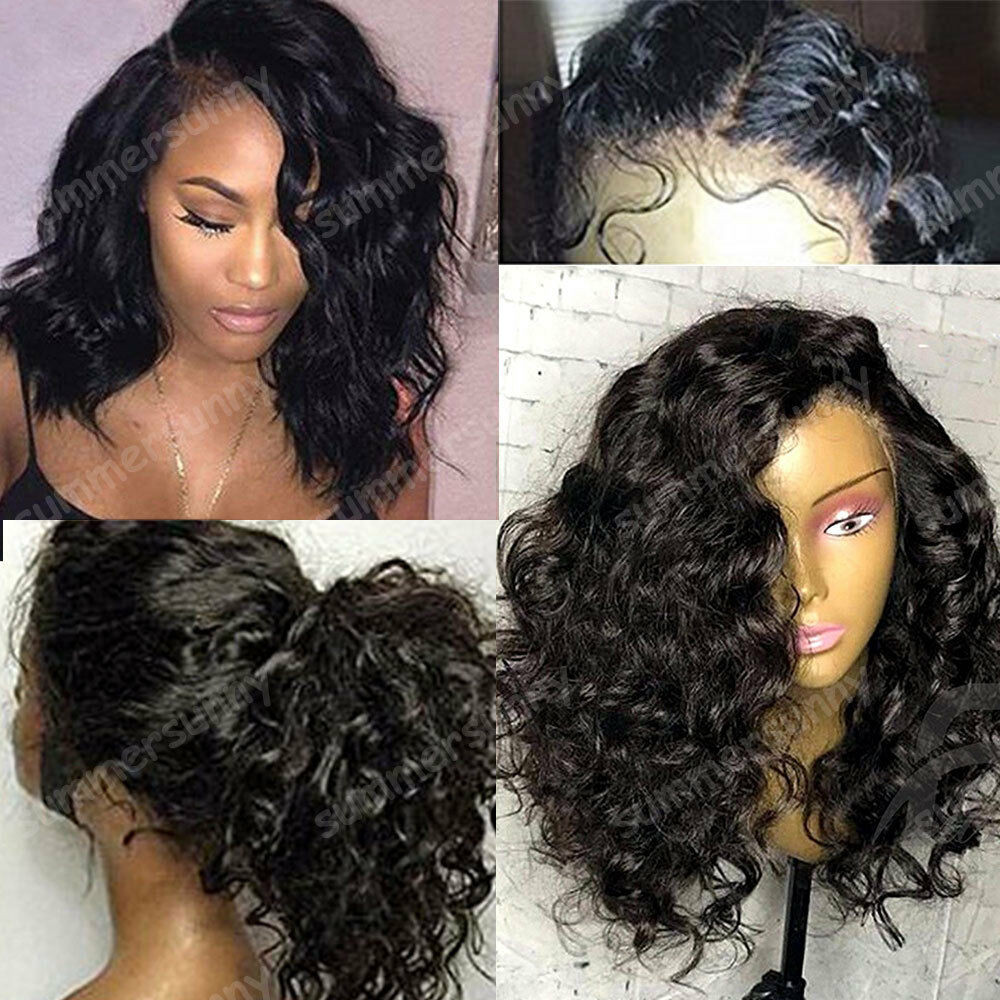 Full Lace Human Hair Wigs With Baby Hair
 Malaysian Virgin Human Hair Curly Wavy Lace Front Wig Full