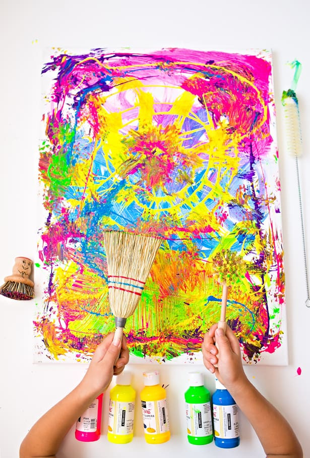 Fun Art Activities For Kids
 hello Wonderful CLEANING BRUSHES PAINTING WITH KIDS