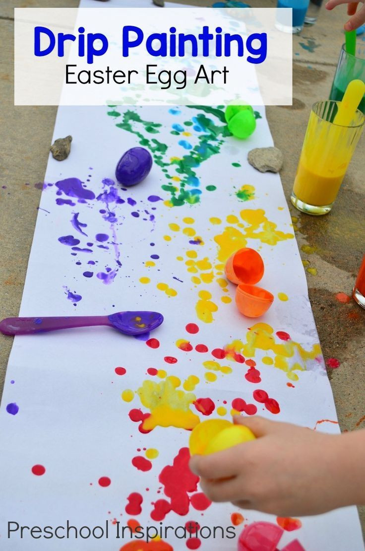 Fun Art Activities For Preschoolers
 Drip Painting Easter Egg Art