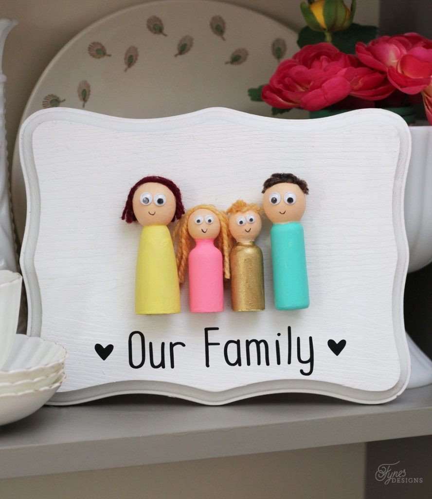Fun Arts And Crafts For Toddlers
 Peg Doll Family Plaque
