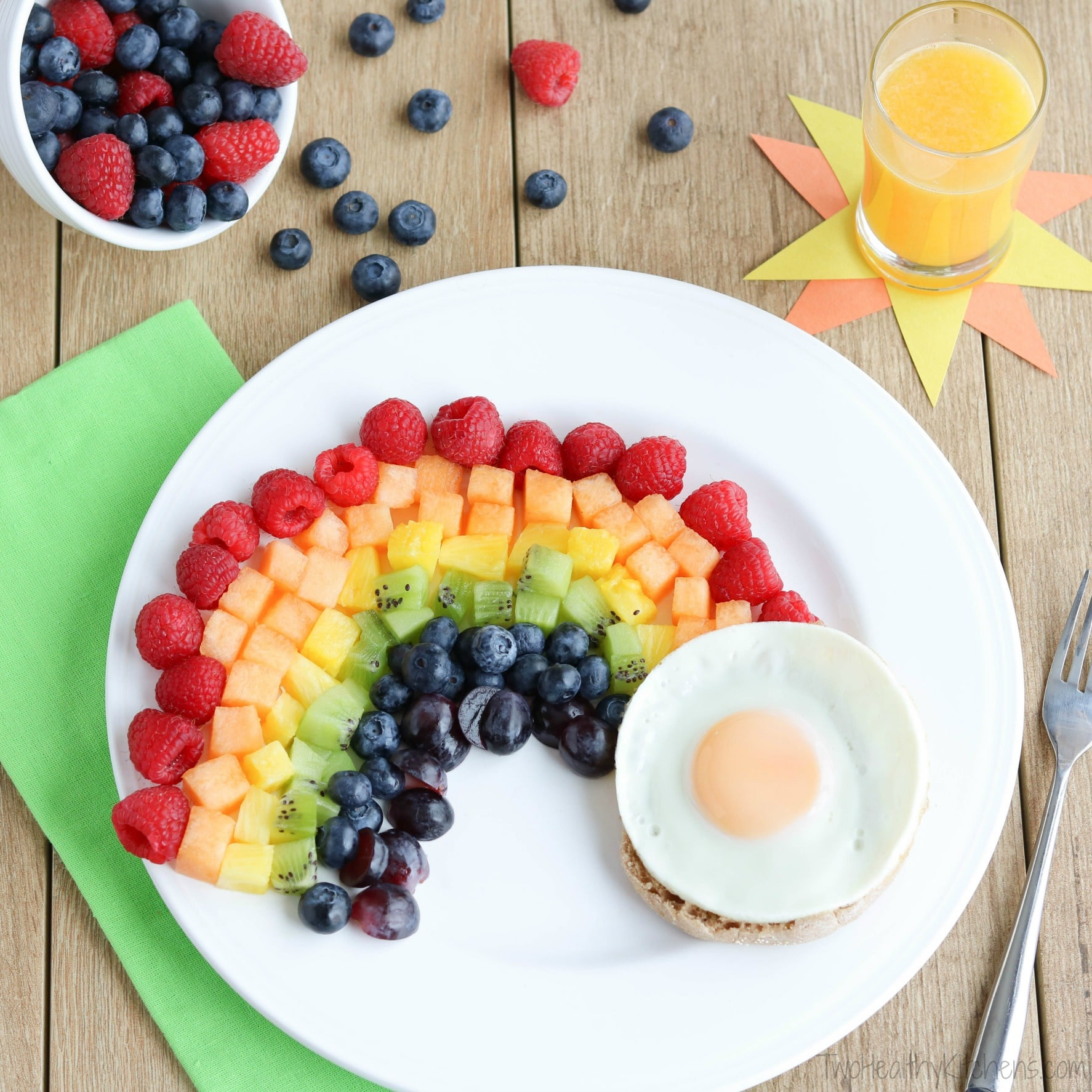 Fun Breakfast For Kids
 Fruit Rainbow with a Pot of Gold Fun Breakfast Idea for