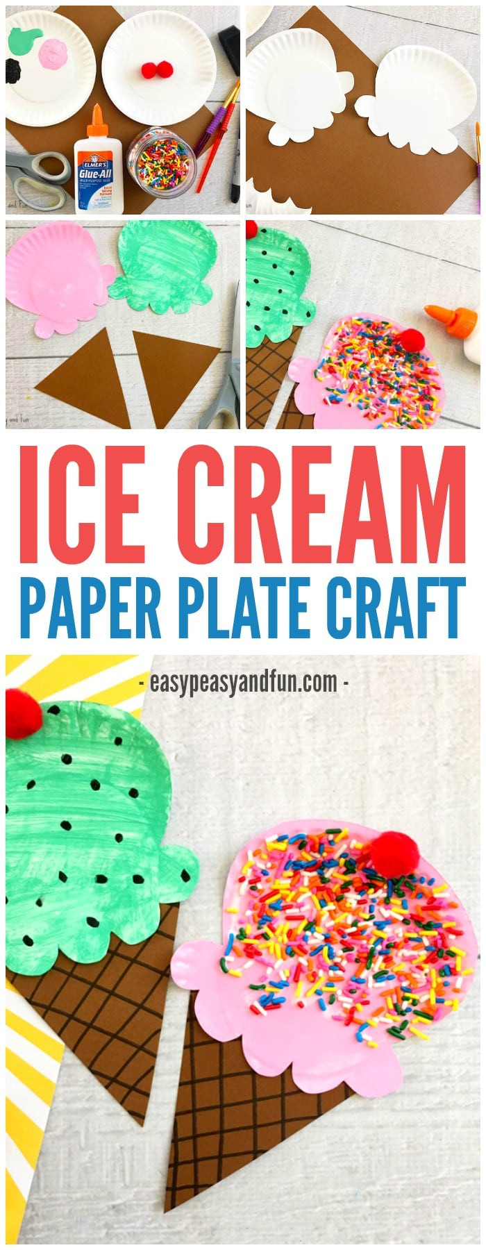 Fun Craft For Toddlers
 Paper Plate Ice Cream Craft Summer Craft Idea for Kids