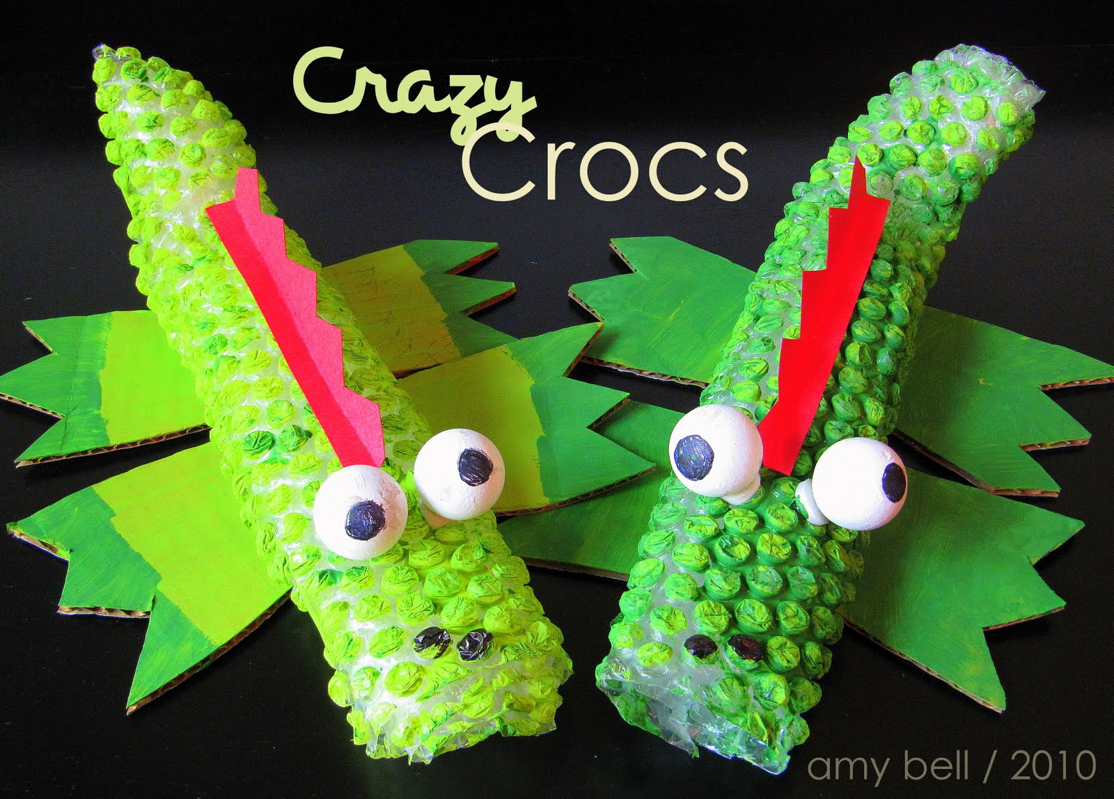 Fun Craft Ideas For Toddlers
 Bubble Wrap Crocodile Kids Craft