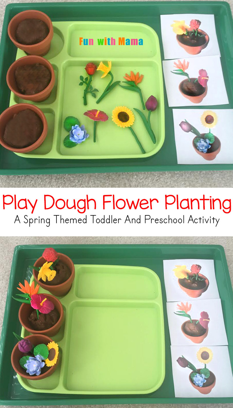 Fun Preschool Crafts
 Preschool Spring Flower Planting Play Dough Activity Fun