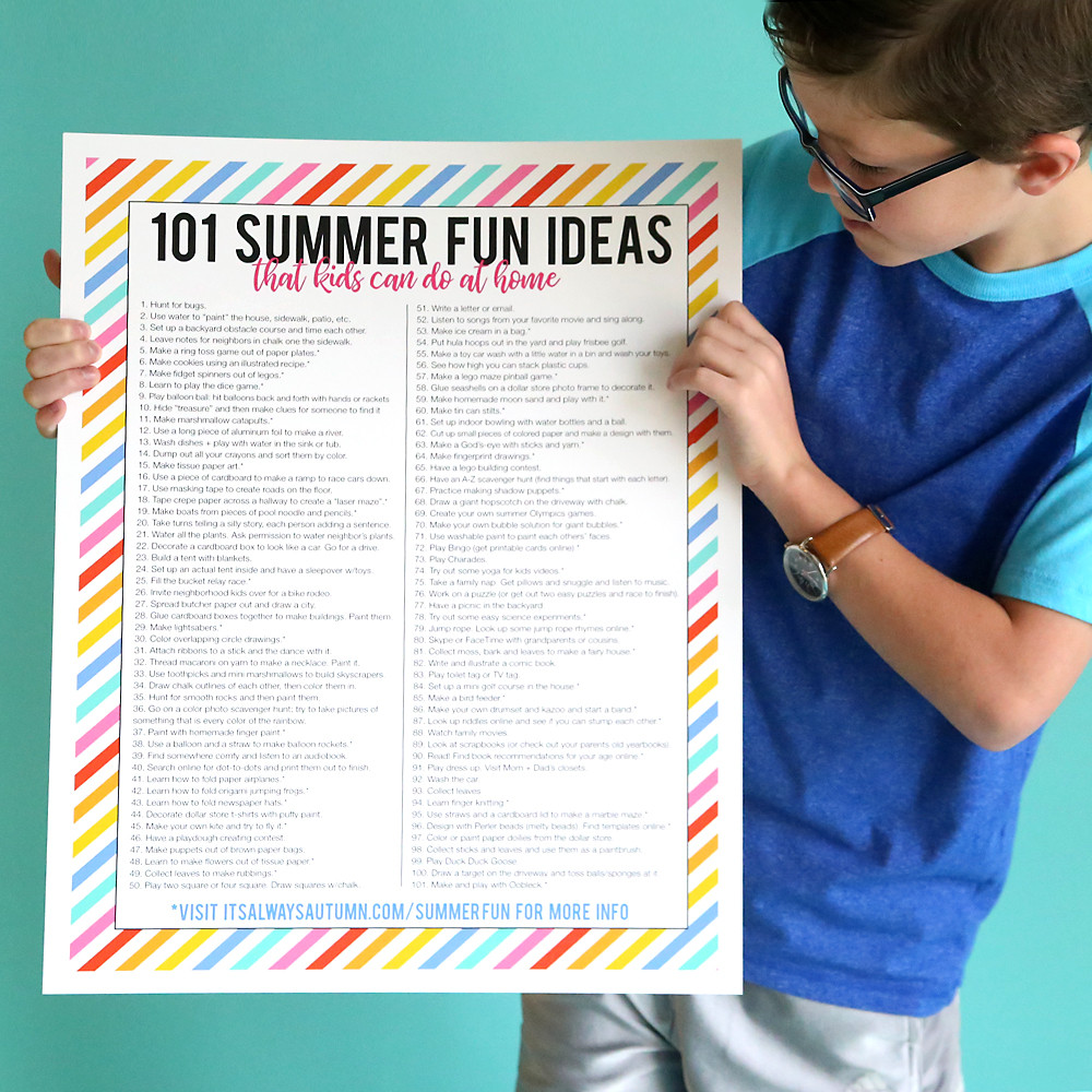 Fun Projects For Kids At Home
 101 summer fun ideas that kids can do at home It s