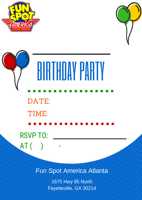 Fun Spot Birthday Party
 Birthday Parties In Atlanta