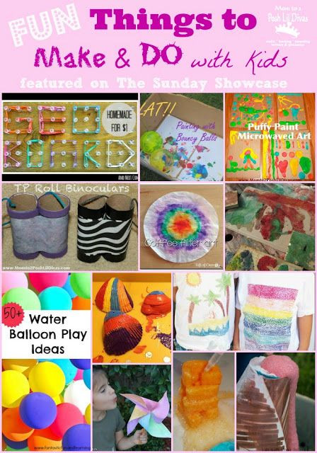 Fun Things For Kids To Make
 Fun Things to Make and Do with Kids this summer So many