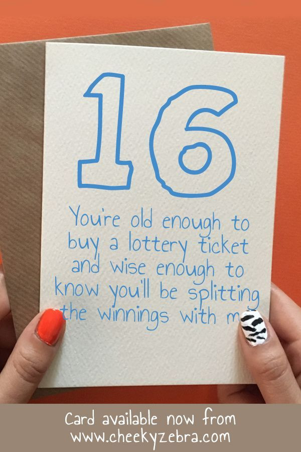 Funny 16th Birthday Cards
 Lottery