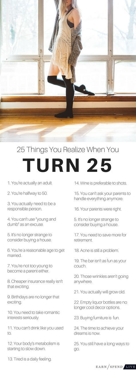 Funny 25Th Birthday Quotes
 25 Things You Realize When You Turn 25