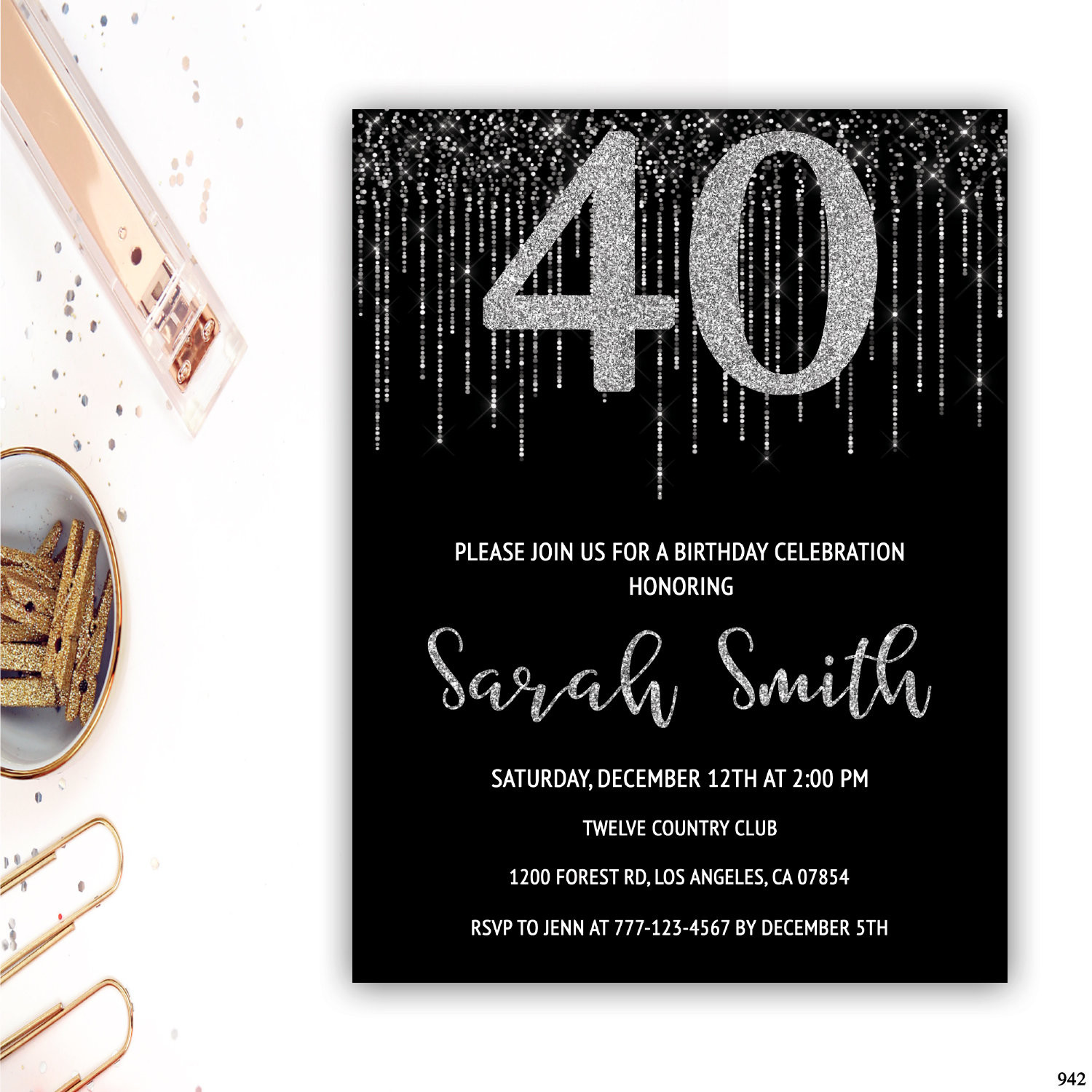 Funny 40th Birthday Invitations
 Ideas Premium Design 40th Birthday Invitations