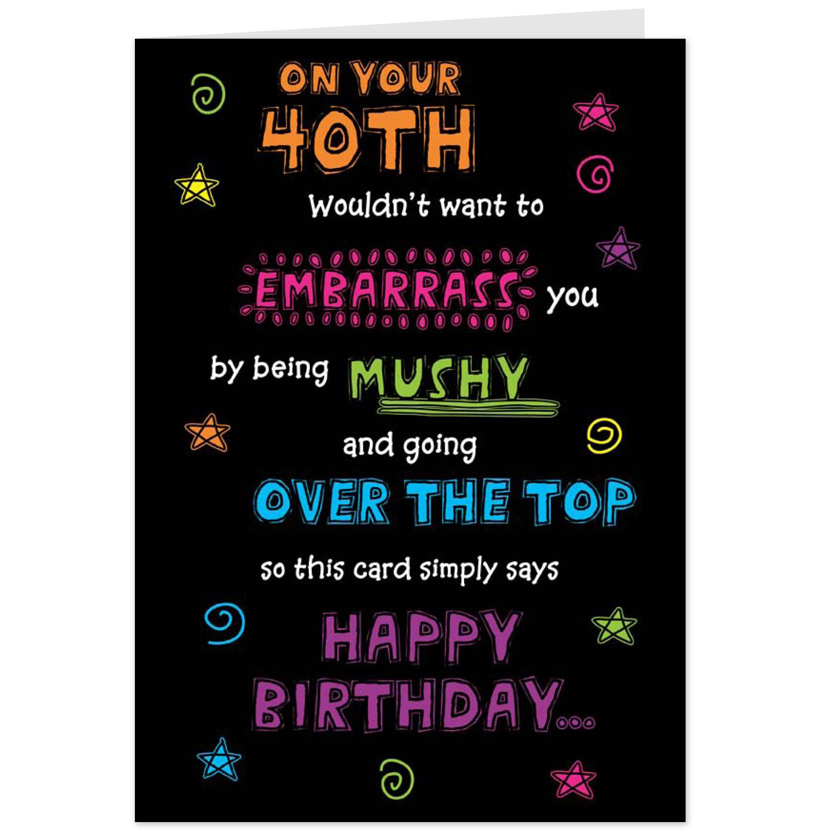 Funny 40th Birthday Poems
 Funny 40th Birthday Quotes QuotesGram