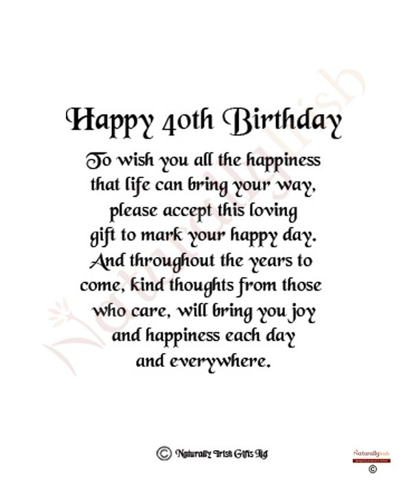 Funny 40th Birthday Poems
 Quotes about 40th Birthday 54 quotes