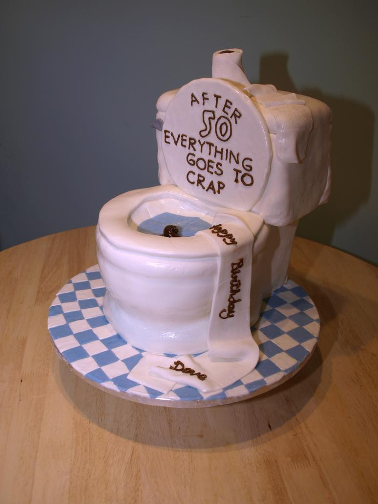 Funny 50th Birthday Cake
 Toilet 50th Birthday Cake by reenaj on DeviantArt