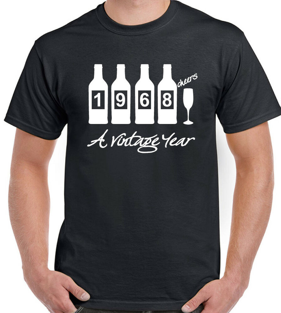Funny 50th Birthday Gifts For Men
 Bottles 1968 Mens Funny Novelty 50th Birthday T Shirt