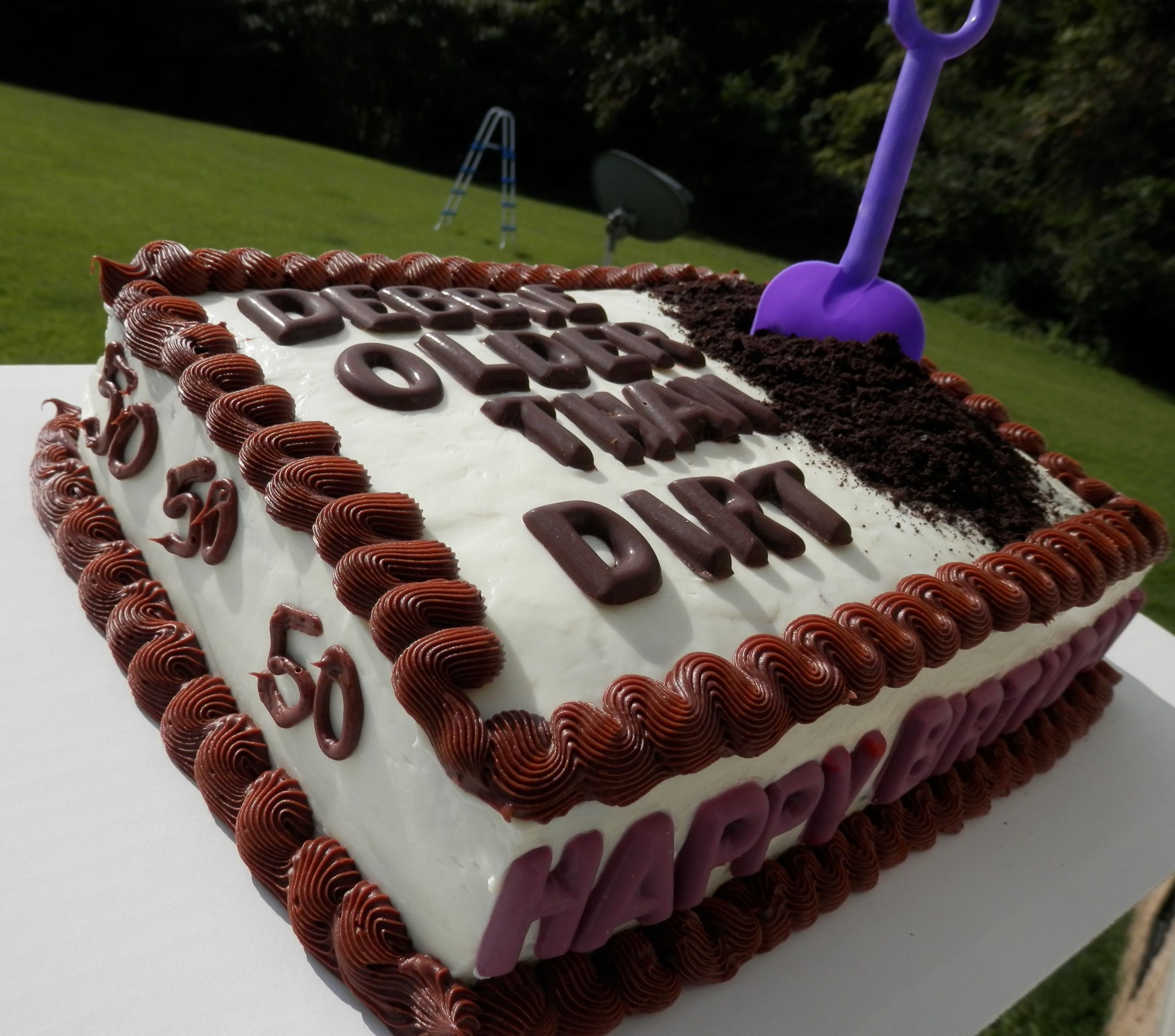 Funny 60th Birthday Cakes
 older than dirt birthday cake side