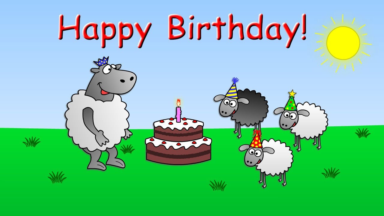 Funny Animated Birthday Wishes
 Happy Birthday funny animated sheep cartoon Happy