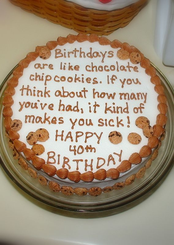 Funny Birthday Cake Sayings
 40Th Birthday Cake