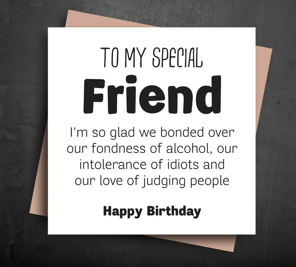 Funny Birthday Card Ideas
 Funny Birthday card best friend t idea wine gin rude