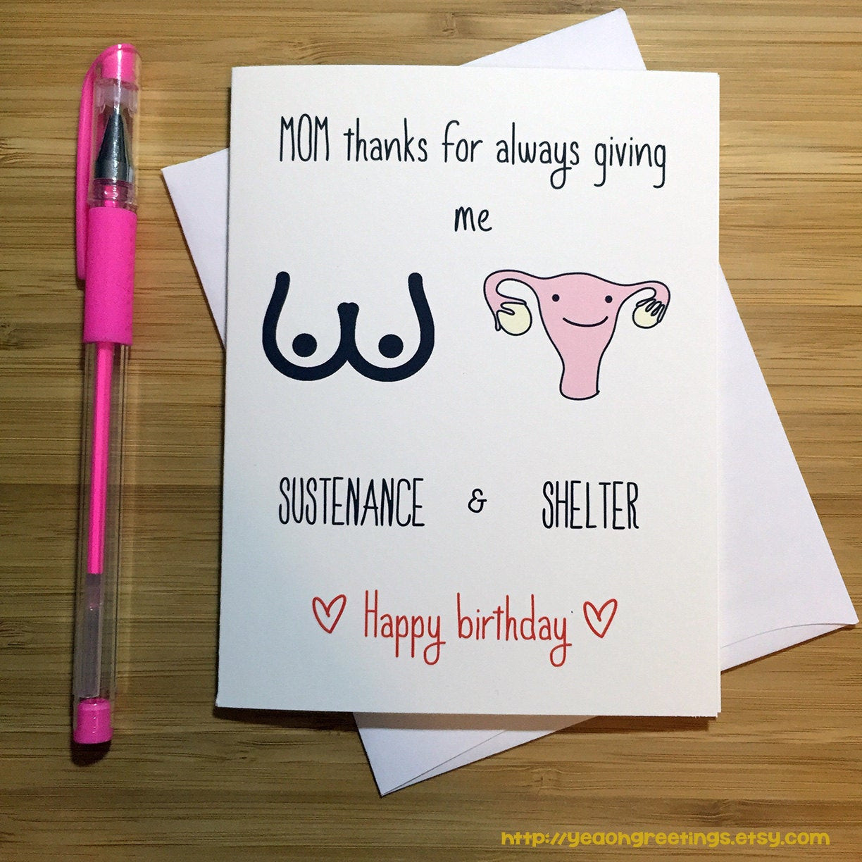 Funny Birthday Card Ideas
 Happy Birthday Mom Funny Mom Card Inappropriate Card Card