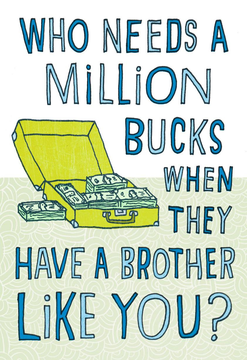 Funny Birthday Cards Brother
 Million Bucks Funny Birthday Card for Brother Greeting