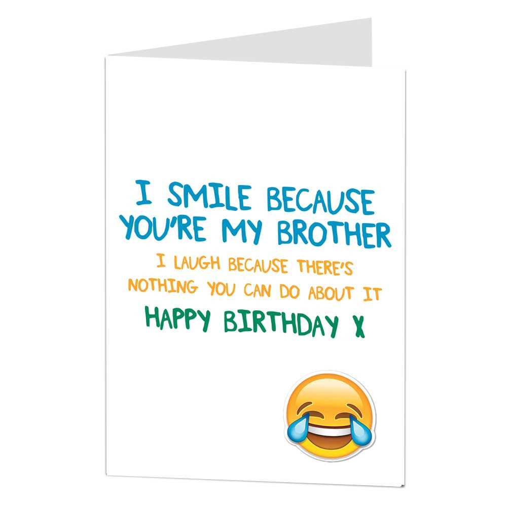 Funny Birthday Cards Brother
 Funny Brother Birthday Card