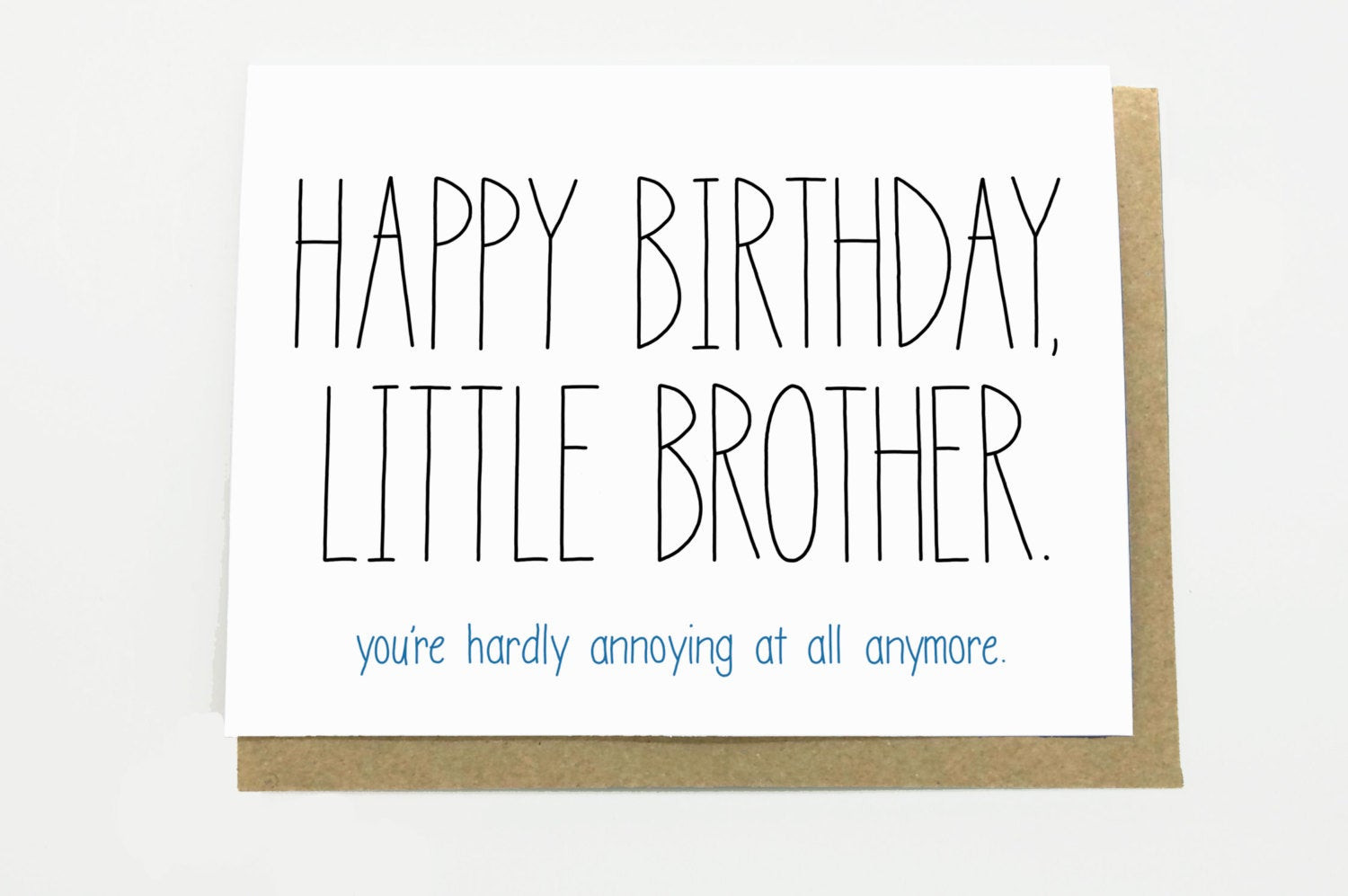 Funny Birthday Cards Brother
 Funny Birthday Card Little Brother You re by CheekyKumquat