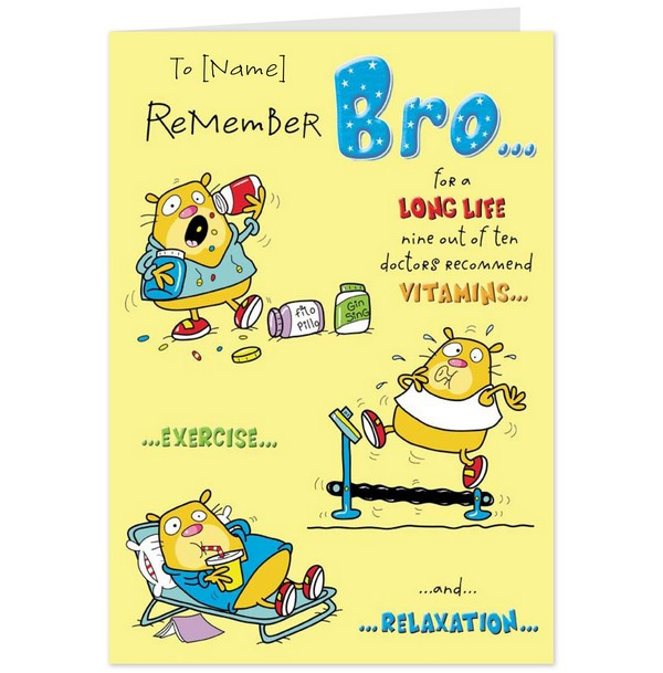 Funny Birthday Cards Brother
 200 Best Birthday Wishes For Brother 2020 My Happy