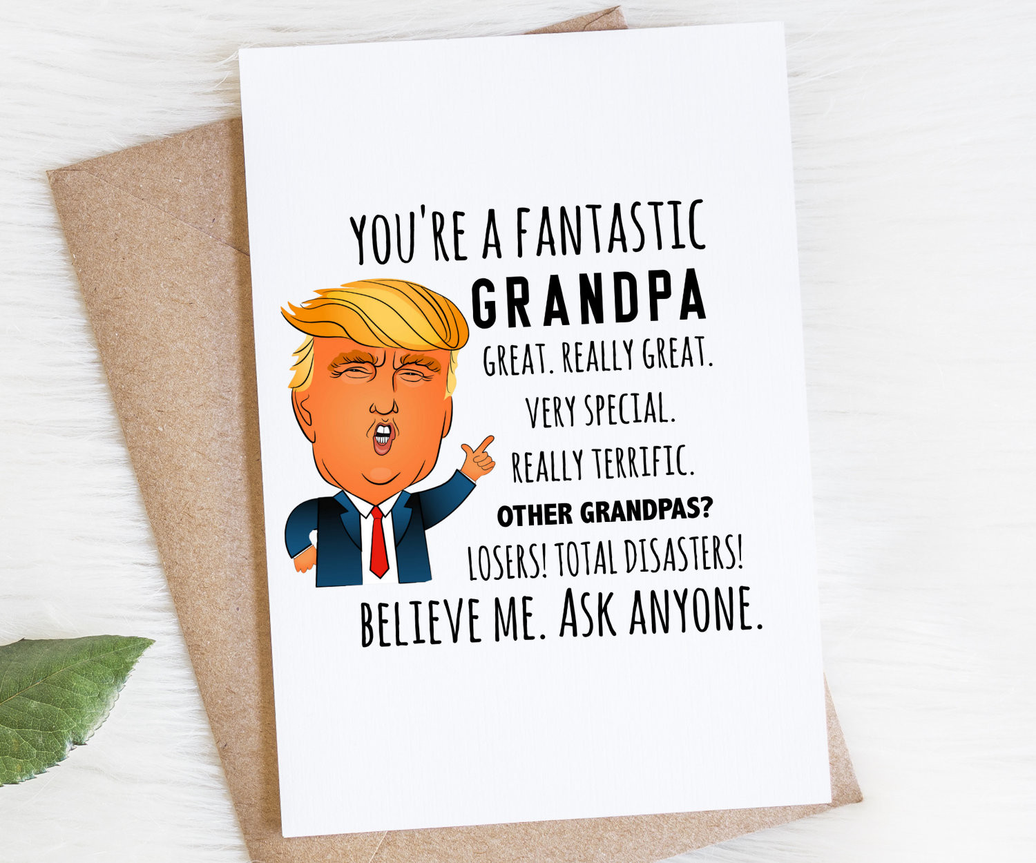 Funny Birthday Cards For Grandpa
 Trump Grandpa Funny Birthday Father s Day Card For