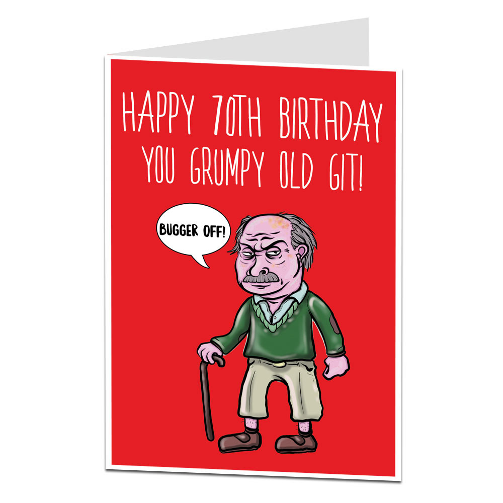 Funny Birthday Cards For Men
 Funny Happy 70th Birthday Card 70 Today Rude Funny