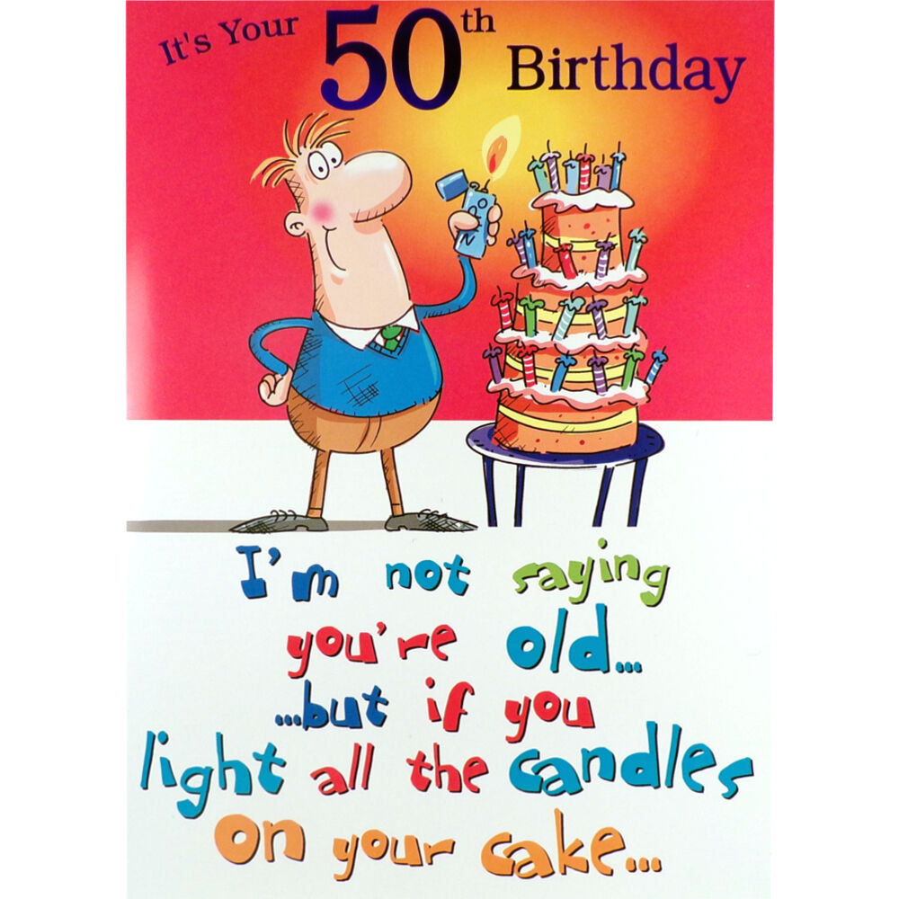 Funny Birthday Cards For Men
 50th BIRTHDAY Card FUNNY Rude HUMOROUS Male Happy