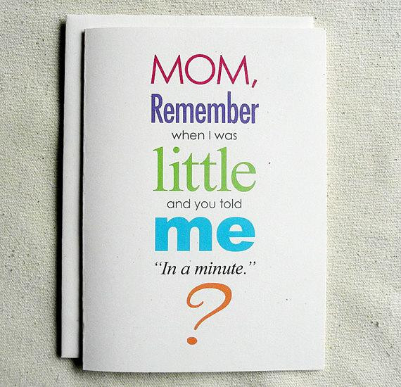 Funny Birthday Cards For Mom From Daughter
 Mother Birthday Card Funny Mom Remember when I was Little