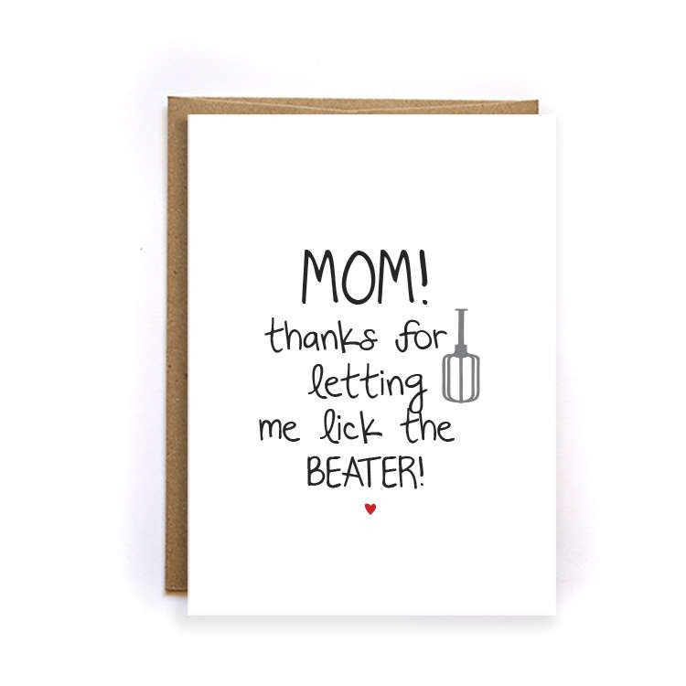 Funny Birthday Cards For Mom From Daughter
 Thank you mom card Mother s day card mom birthday funny