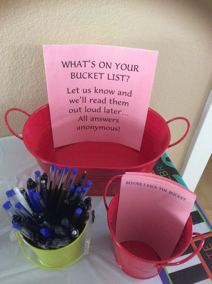 Funny Birthday Party Ideas
 Was inspired to create the Bucket List game for my husband