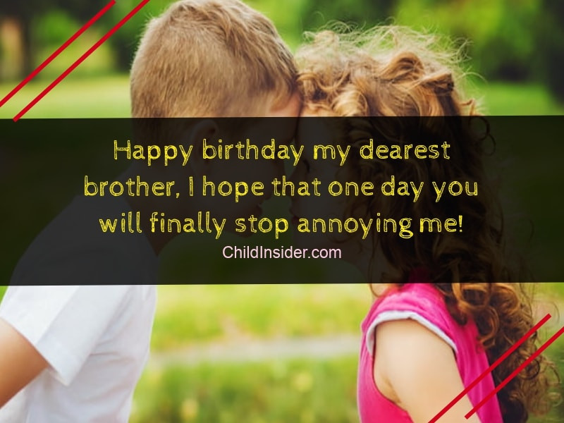 Funny Birthday Quotes For Brother
 40 Funny Birthday Wishes for Younger Brother from Sister