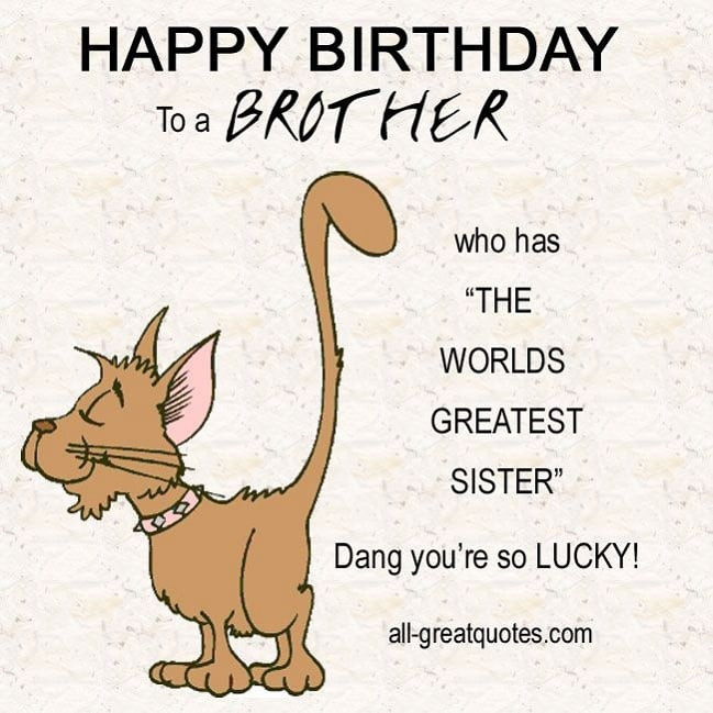 Funny Birthday Quotes For Brother
 Happy Birthday Brother Quotes and SMS