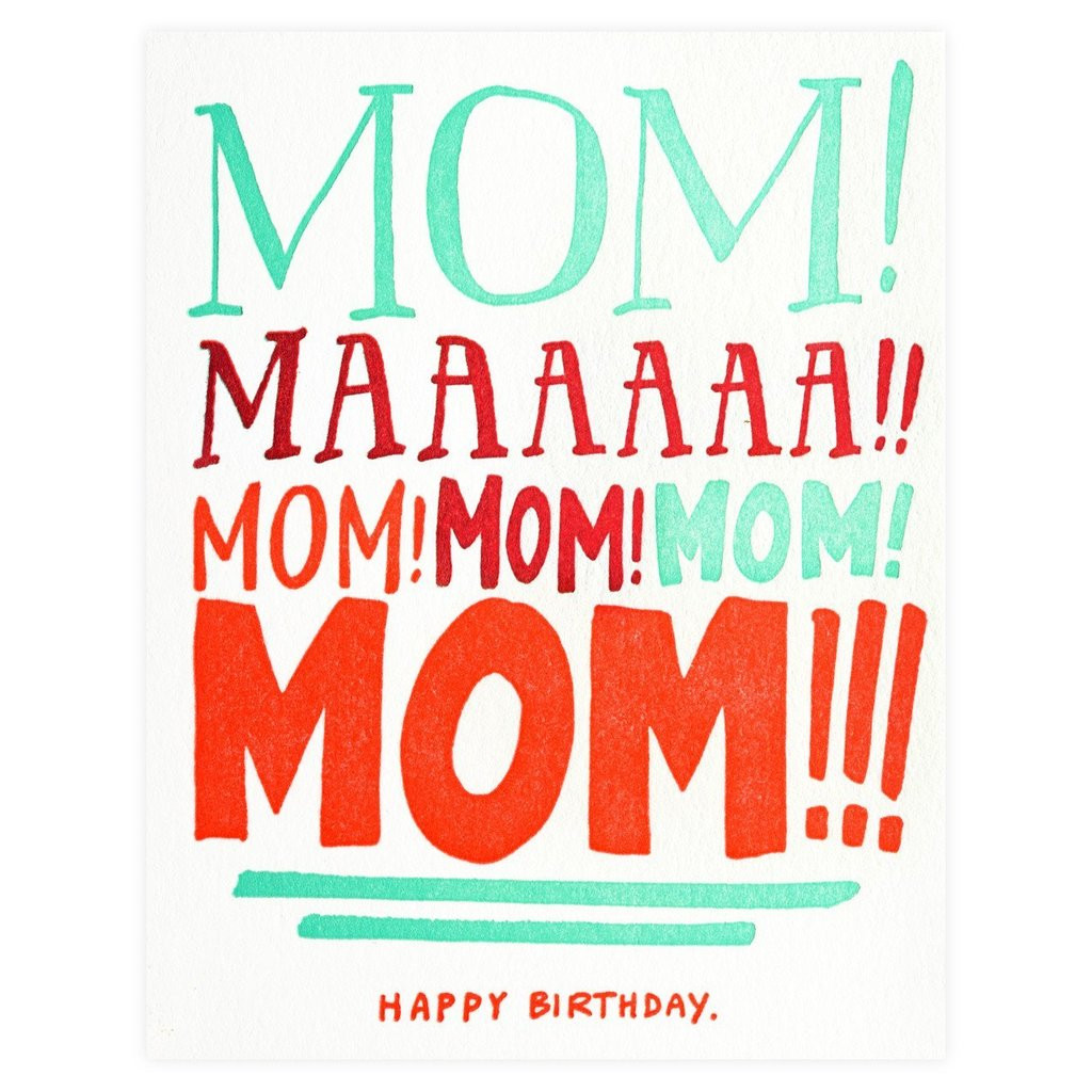 Funny Birthday Quotes For Mom
 MOM Birthday Card GREER Chicago line Stationery