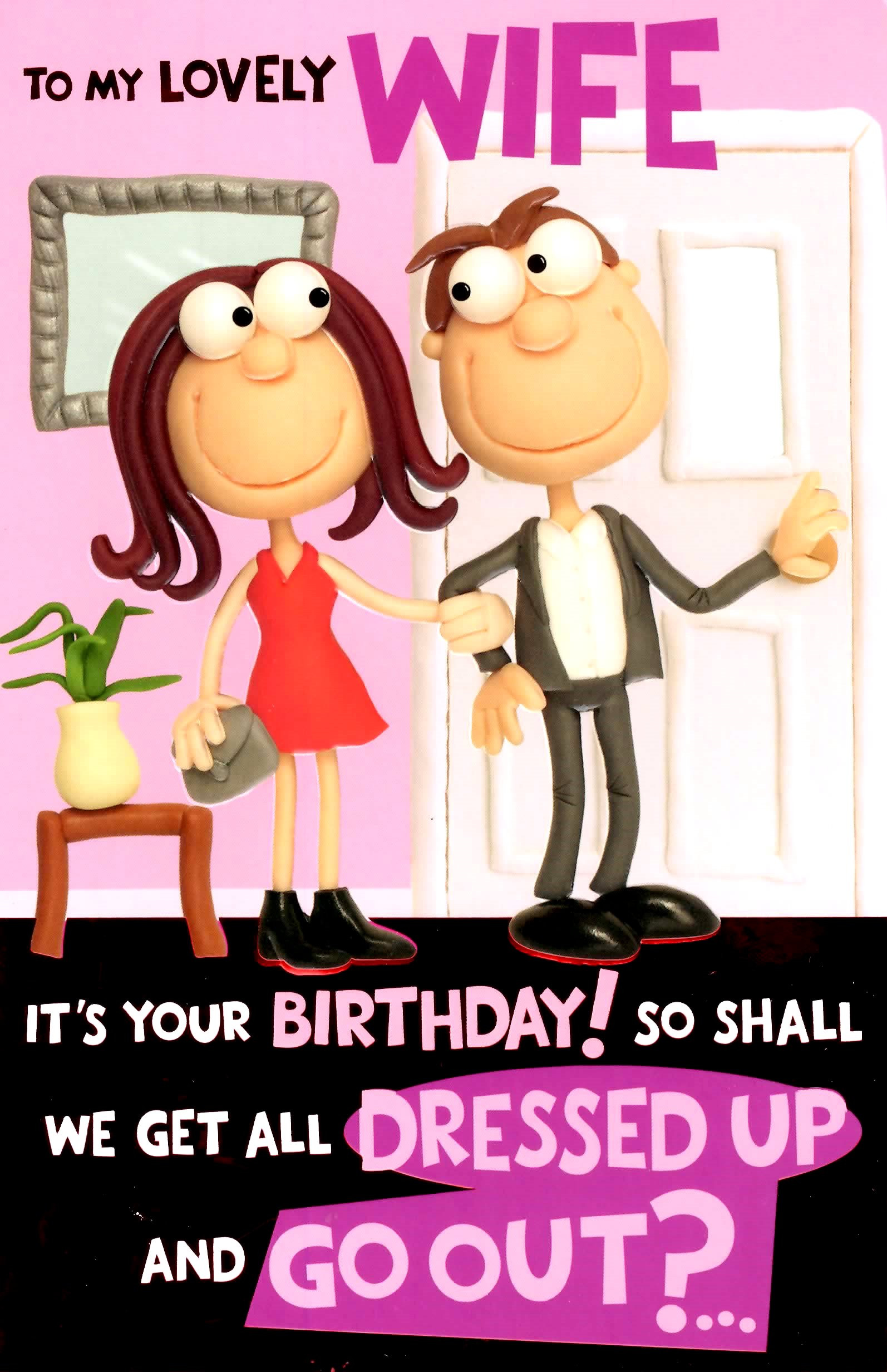 Funny Birthday Quotes For Wife
 Cute Funny Rude Lovely Wife Birthday Greeting Card
