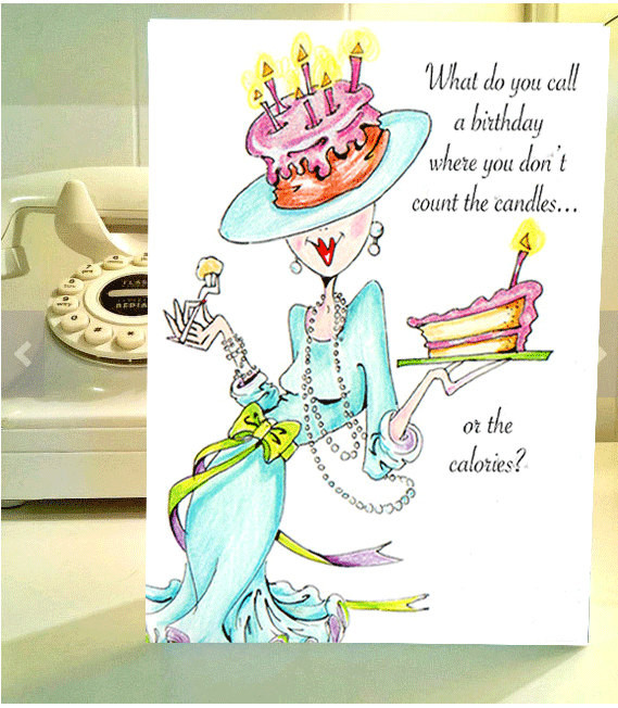 Funny Birthday Wishes For Women
 Funny Birthday card funny women humor greeting cards for her