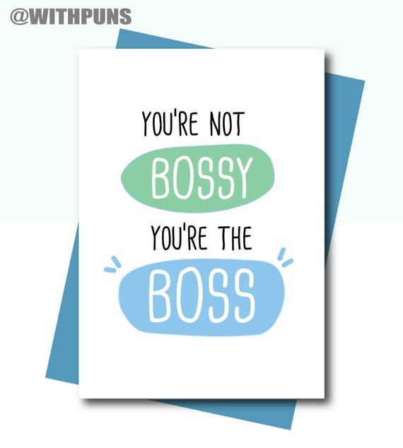 Funny Boss Birthday Cards
 Card for Boss Boss leaving card Funny Boss Birthday card