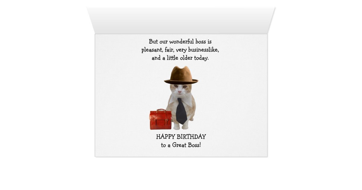 Funny Boss Birthday Cards
 Funny Boss Birthday Greeting Card