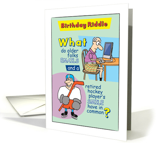 Funny Email Birthday Cards
 Funny Birthday Email Getting Older Riddle card