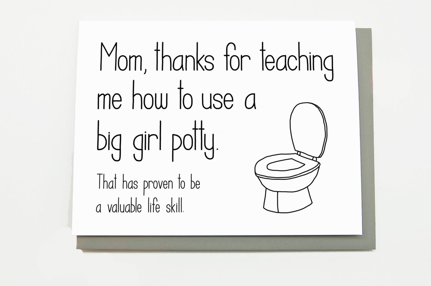 Funny Mother Birthday Quotes
 Funny Mother s Day Card Big Girl Potty Mum Mom by