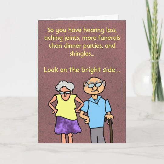 Funny Old Birthday Cards
 Funny Cartoon Seniors Discount Old Age Birthday Card