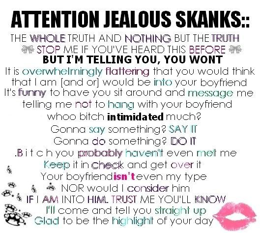 Funny Quotes About Jealous Females
 Jealous Girls Quotes QuotesGram