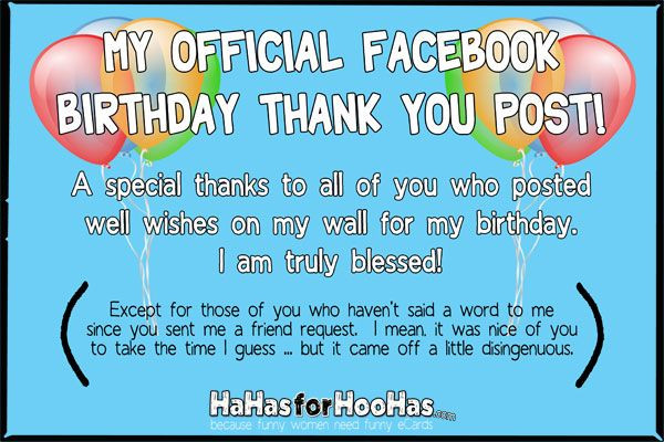 Funny Thank You Quotes For Birthday Wishes
 Birthday Thank You 4x6 100 ppi