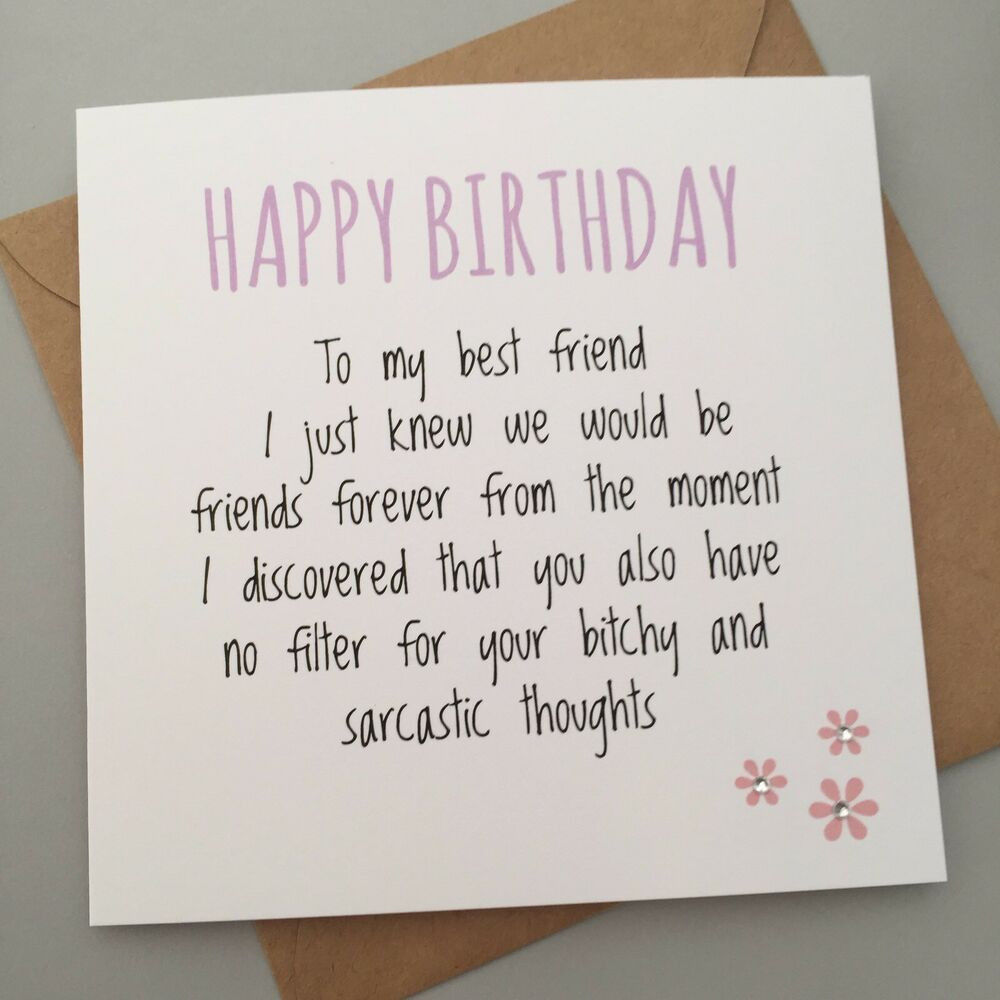 Funny Things To Write On A Birthday Card
 FUNNY BEST FRIEND BIRTHDAY CARD BESTIE HUMOUR FUN