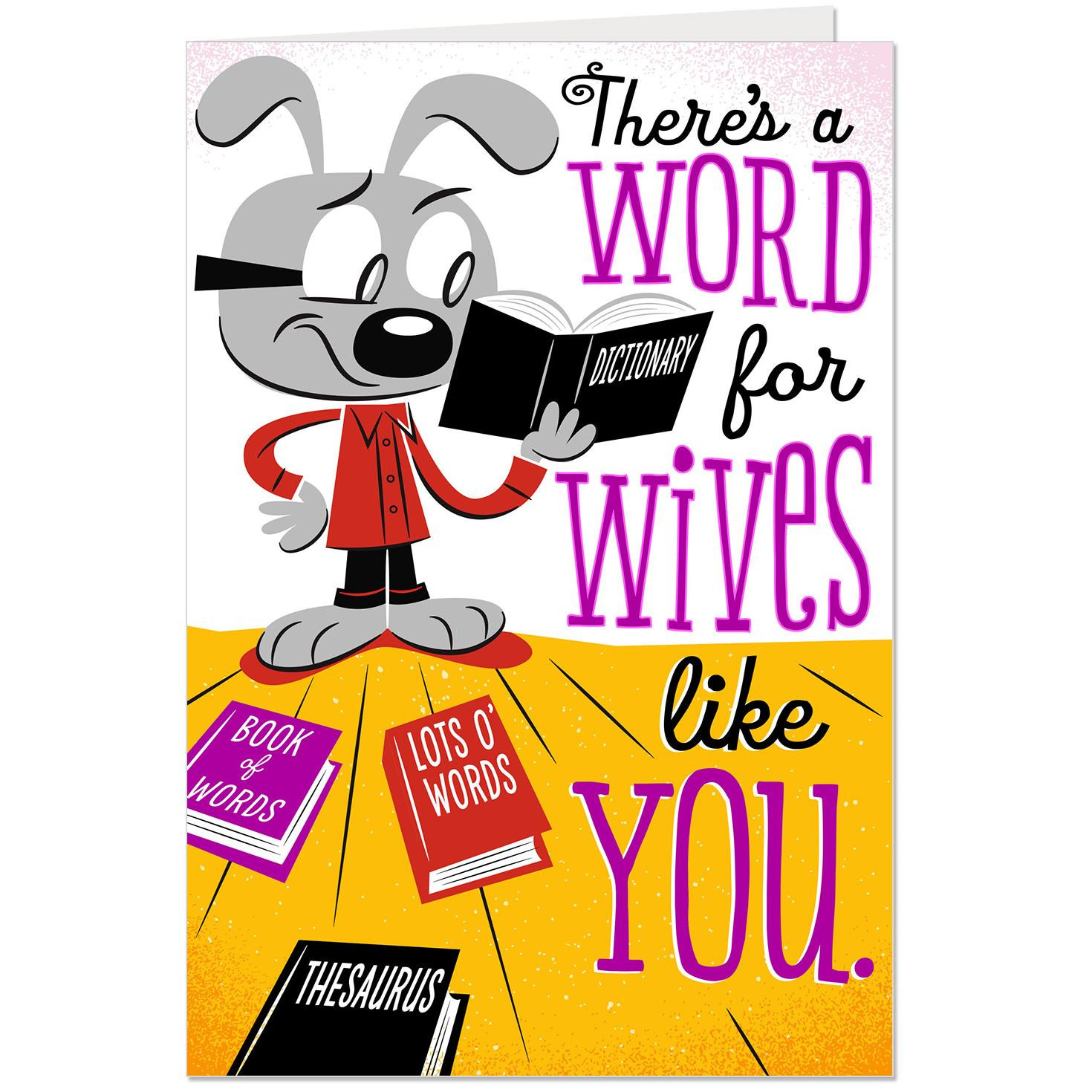 Funny Wife Birthday Cards
 Lots of Words Funny Pop Up Birthday Card for Wife