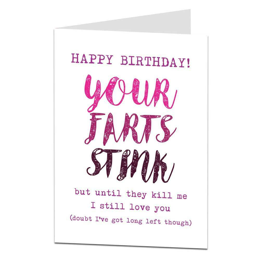 Funny Wife Birthday Cards
 Funny Happy Birthday Card Boyfriend Husband Girlfriend