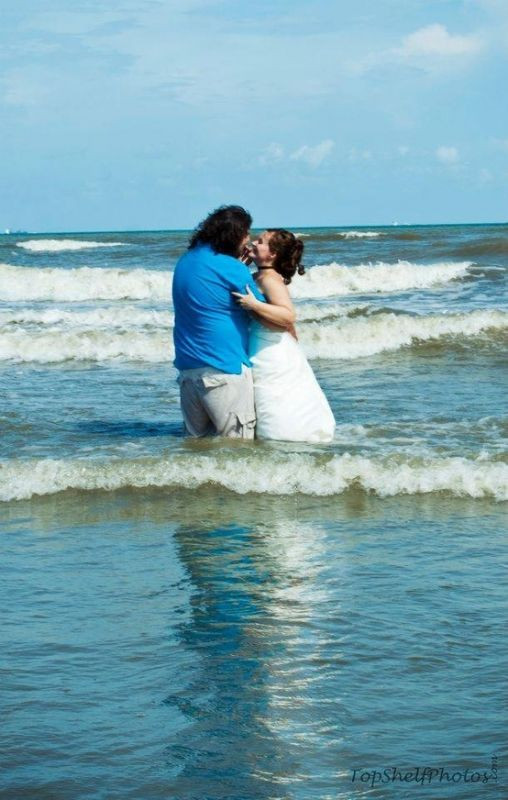 Galveston Beach Weddings
 Galveston Island Beach Wedding – Into the ocean