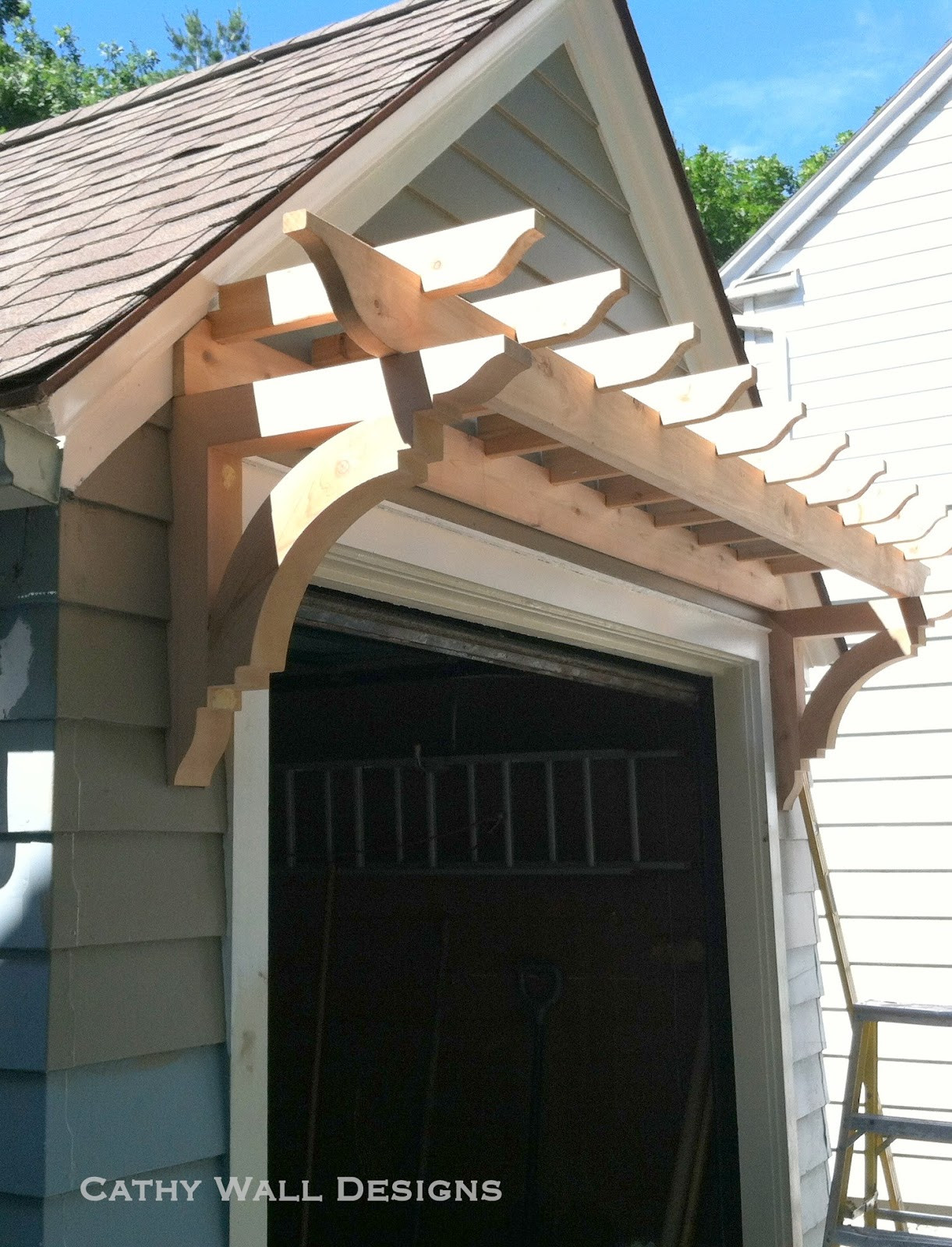 Garage Door Pergolas
 And painting is in progress